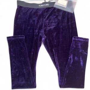 TOM FORD stretch VELVET SIGNATURE LEGGINGS